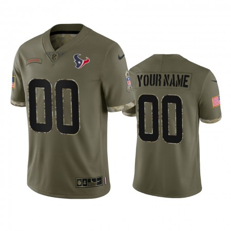 Herren Houston Texans Trikot Personalisiert 2022 Salute To Service Limited Olive